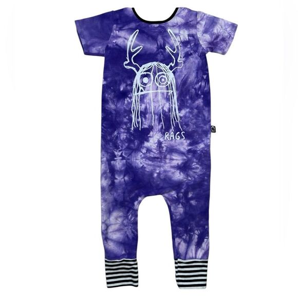 Rags to Ratches Purple & Black Toddler 3T/4T Trinny Romper Jumpsuit - Picture 1 of 7